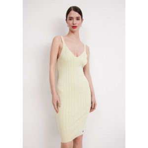 이스퀘어 4659460 Calvin Klein LABEL DRESS - Jumper dress green haze