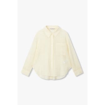 VOV [부산점] 보브)) 시스루 스트라이프 블라우스 (7126260500)