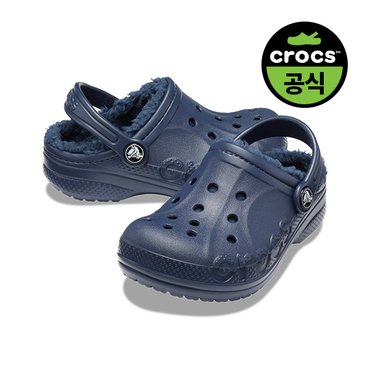 크록스 [블랙패플데이]유아 BAYA LINED CLOG T NAVY (22FKCL207501) _