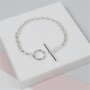 아우리 주얼리 팔찌 B2206 Fernshaw Sterling Silver T-Bar Belcher Bracelet