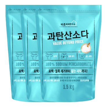  바른세제연구소 과탄산소다 1.5kg X 3개