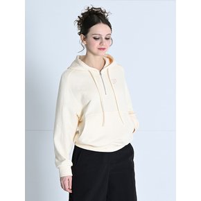 HALF ZIP-UP HOOD RAGLAN TOP LIGHT YELLOW MBDSTO005LY