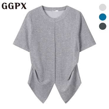 GGPX 센터 핀턱 절개 반팔 티셔츠 (GP3TS002F)