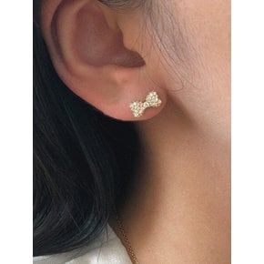 silver925 cubic ribbon earring