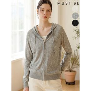 여성 비스코스 긴팔 니트 후드집업_P402889454