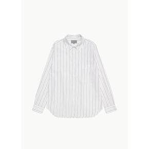 마가렛호웰 26SS Basic Shirt, White/Charcoal