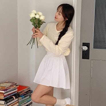 핫핑 모찌모찌_브이넥 세미크롭 모달 반팔티셔츠(44~110) P000CMJL1