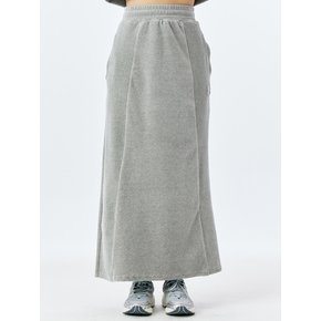 LISSE VELOUR LONG SKIRT(GREY)