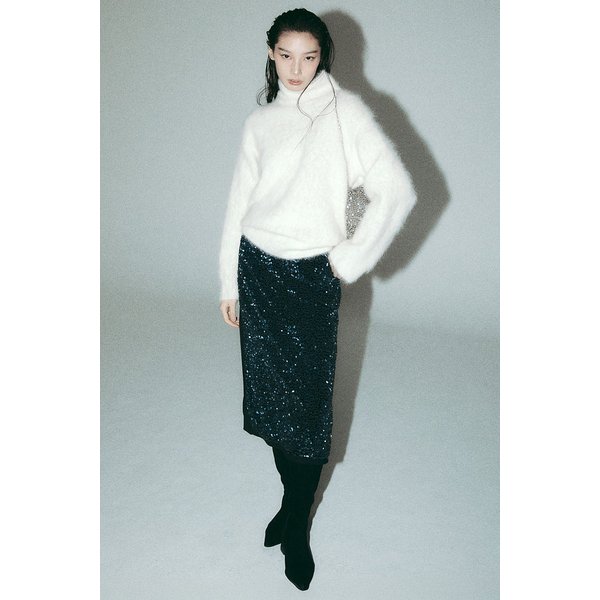 헤어리 알파카 블렌드 터틀넥 니트 7115450Z01106