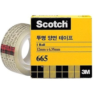  3M 스카치투명양면테이프리필12mm 6.35M 665R (W270354)