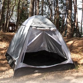 프리미엄 런웨이브 애쉬 그레이 원터치 3~4인용 팝업 텐트 낚시 자동 돔