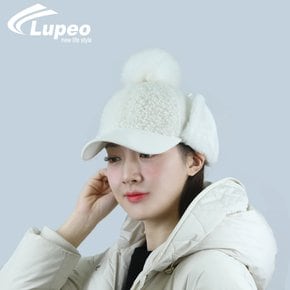[리뷰작성시 사은품 증정] 루페오 겨울 방한 여우방울 뽀글 퍼 리본 귀달이 귀마개 니트 볼캡 모자