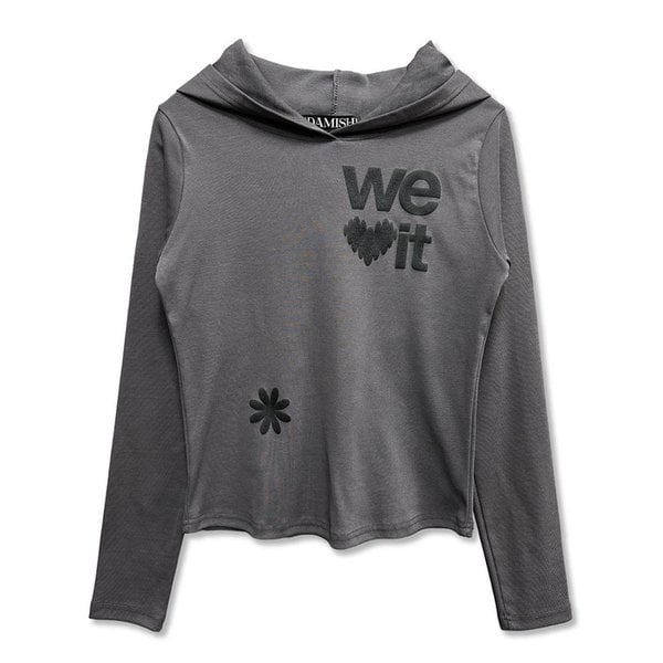 We love It Hoodie Long Sleeve_Charcoal