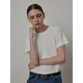 Wool Soft Basic Short Sleeved Round T-shirt