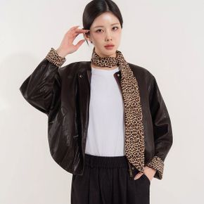 레오 스카프 레더 자켓_P436748187