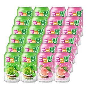 해태 코코팜 포도 + 피치핑크 340ml 24개 (혼합)