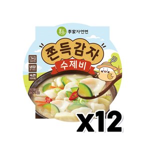 이가자연면 쫀득 감자수제비 즉석용기 195g x 12개