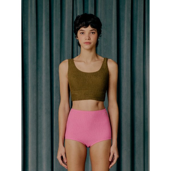 ltalian Crinkle  Highwaist Set up_OLIVE(301951)