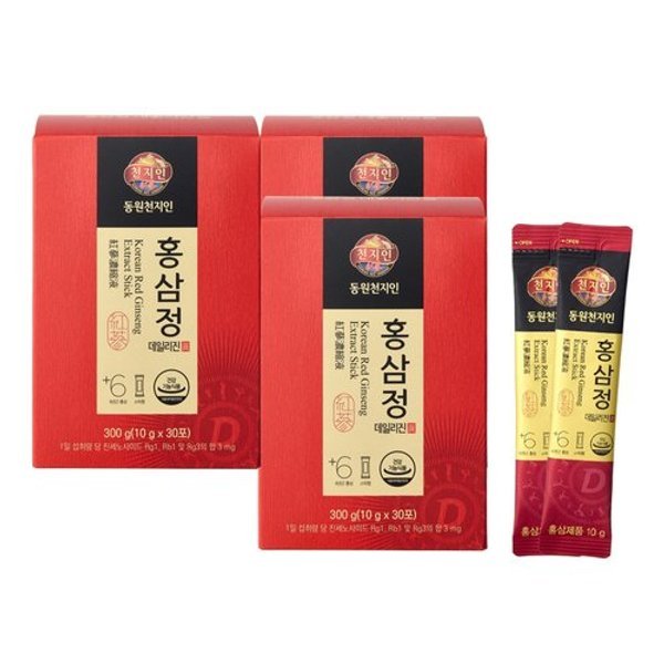[동원천지인] 홍삼정 데일리진 (10g 30포 30일분) x 3개