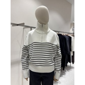 온앤온 [부산점] 반집업 스트라이프 니트 (NJK5WPB43)
