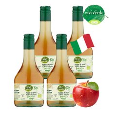 COOP 비비베르데 이탈리아 유기농 애플사이다비니거 천연발효 사과식초 500ml 4병 Non GMO