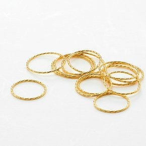 순금 실 글리터 반지 디자인 선물 24K 1mm