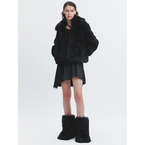 HAILEE FUR JACKET BLACK