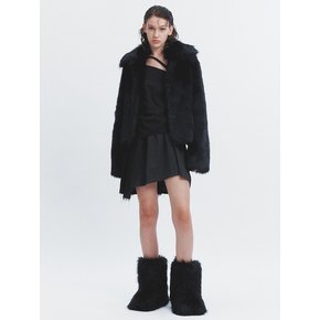 HAILEE FUR JACKET BLACK