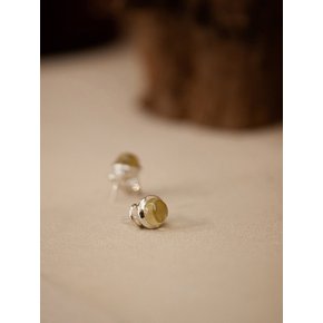 lemon quartz clip earrings