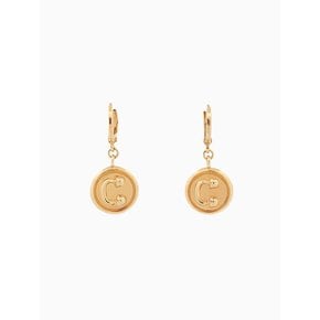 IC COIN EARRING GOLD