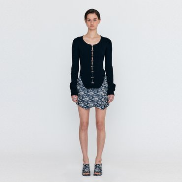 EENK WERO Buttoned Mini Skirt - Navy Multi