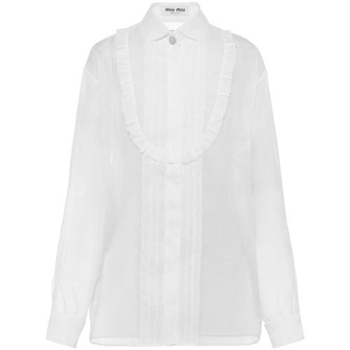 + NET SUSTAIN tie-neck silk blouse