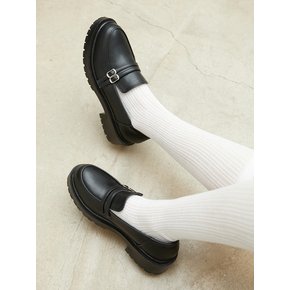 4.5cm 투 버클 플랫폼 로퍼 엠버(CW0084BK)