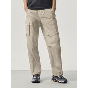 STRETCH NYLON CARGO PANTS-LIGHT BEIGE