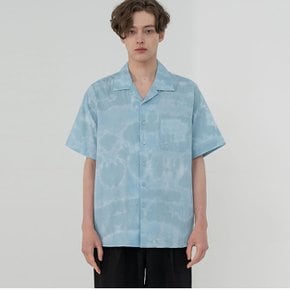 CAMP COLLAR TIE-DIE SHORT SLEEVE_BLUE