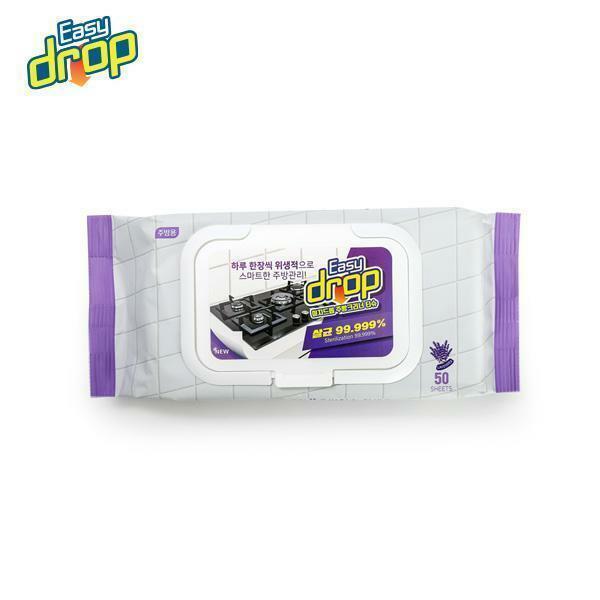 (1팩/50매) 이지드롭 주방크리너/욕실크리너 티슈 1팩