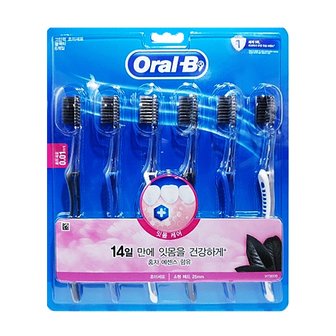 오랄비 Oralb 오랄비 초미세모 블랙티 6개입