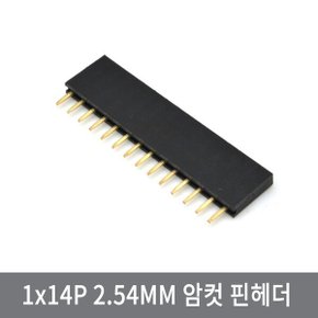 CHJ 1x14p 14핀 핀헤더 암컷 2.54mm피치 아두이노