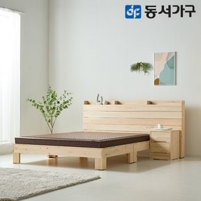 로제 호텔형 세라믹 온열보료 퀸 Q 편백원목 침대 DF643745