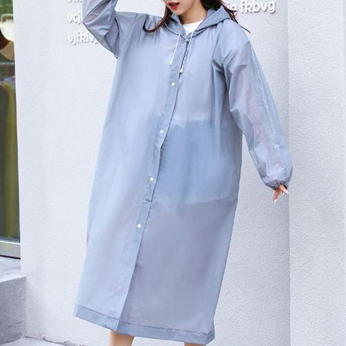 EVA 소재 다회용 레인코트 성인 우비 비옷 롱자켓(1)