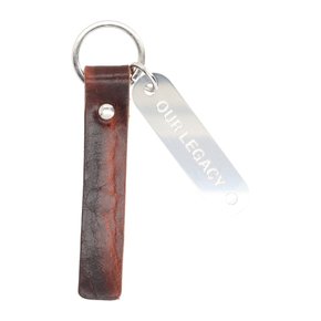 [해외배송] 아워레가시 로고 태그 스웨이드 키링 A4258RBL BROWNLEATHER