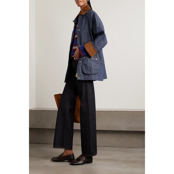 아스커 코튼 코듀로이 트리밍 데님 재킷 46376663163032747