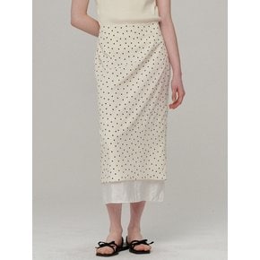 Two layers colourway skirt - Ivory heart