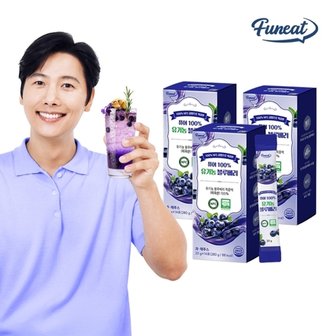 퍼니트 퓨어 100 NFC 유기농 블루베리즙 스틱 14포 x 3박스