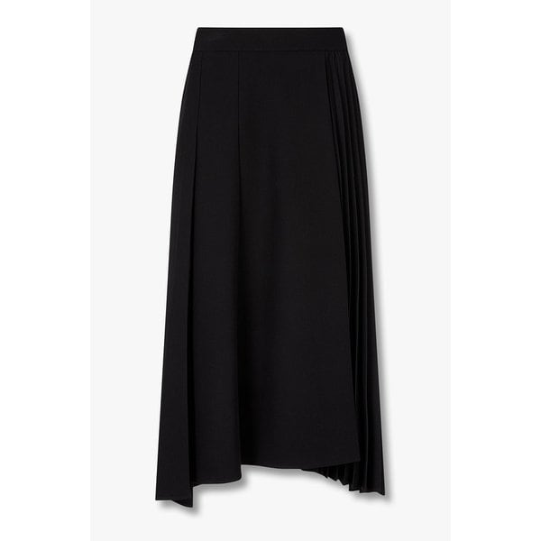 [리오더] 애시메트릭 롱 플리츠 스커트 7155435800299