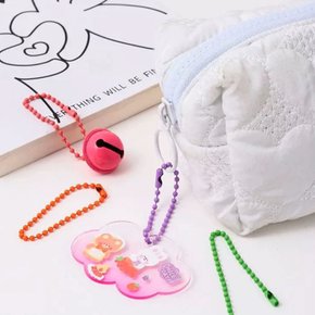 컬러 군 번줄 볼체인 고급 10color 군번 구슬 키링 줄 체인 볼 열쇠고리 칼라 만들기 재료