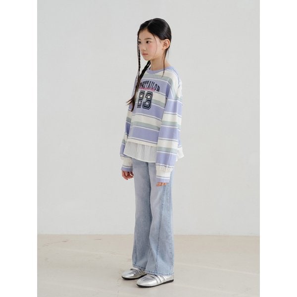 플레이풀 스트라이프 세미크롭티(블루)