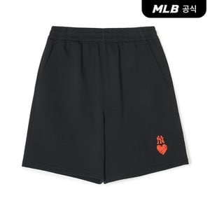 MLB [코리아공식]여성 하트 그래픽 4부 반바지 NY (Black)