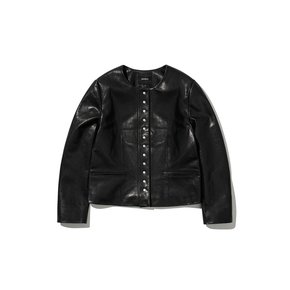 Classic Vegetable Leather Jacket (Black)