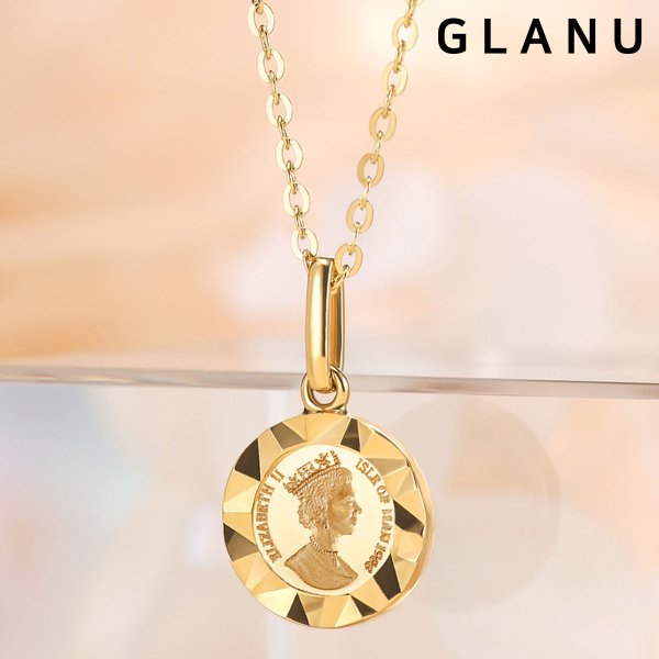 그래누 18K 위트 엘리자베스 코인 목걸이